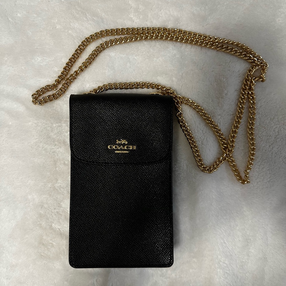 COACH cell phone & card holder Crossbody